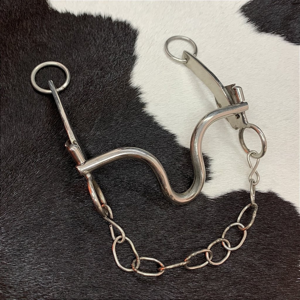 Freio Para Equinos em Geral PamPam Inox bocal alto