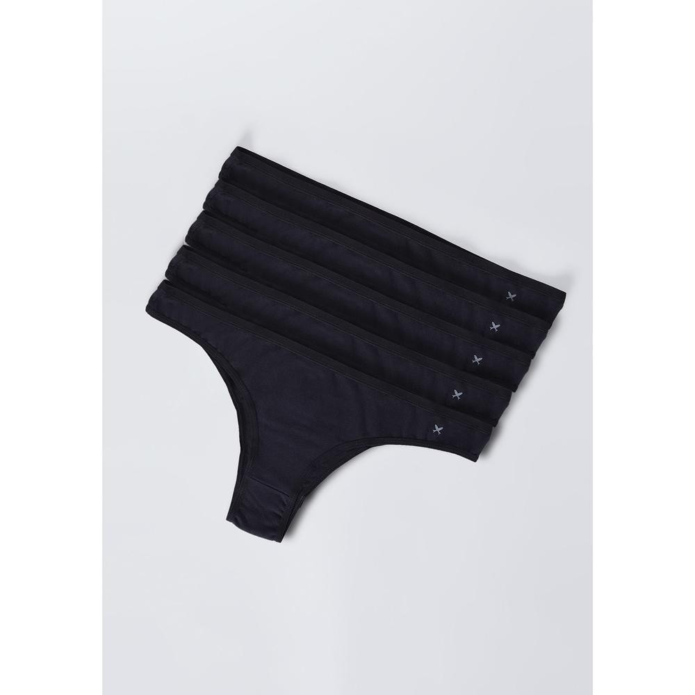 Kit Com 5 Calcinhas Básicas Em Algodão Com Elastano Hering - Women Clothes