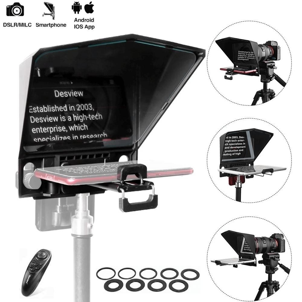 Teleprompter para SmartPhone Desview T2 Portátil com Visor HD para DSLR e Mirrorless