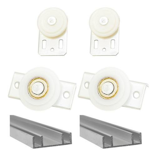 Trilho em alumínio Sistema para Porta De Correr De Rack, Armário Mdf Com 1metro