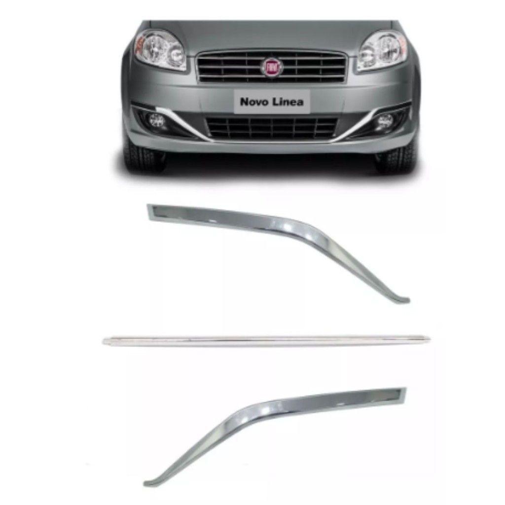 kit Friso Cromado Parachoque Dianteiro fiat Linea 2015 2016