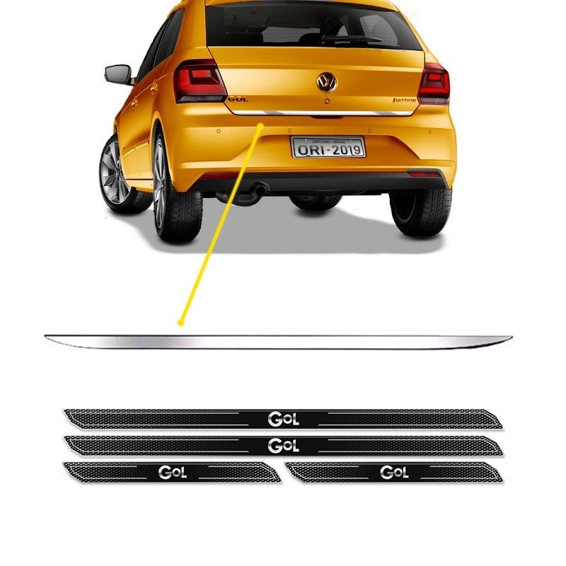 Friso Porta-Malas Volkswagen Gol G7 + Kit Soleira Protetora Genérico