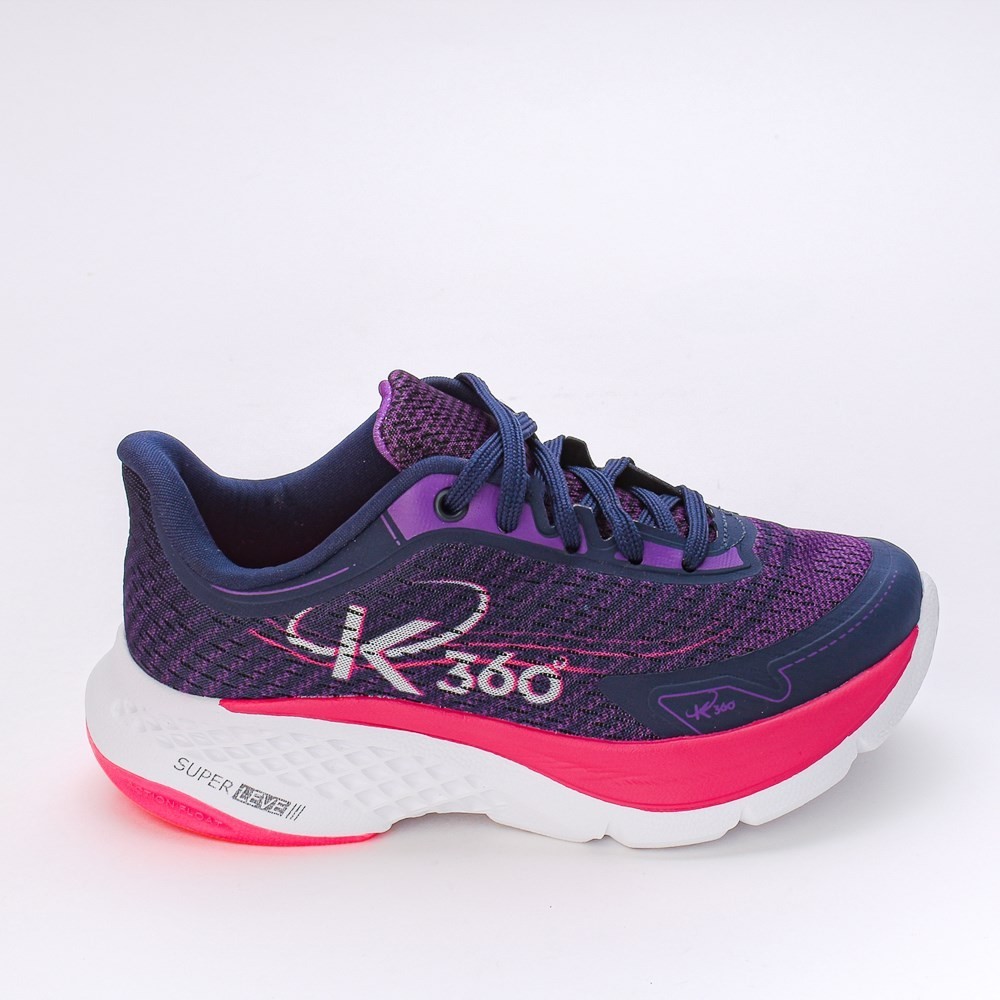 Tênis Infantil Feminino Esportivo Super Leve Azul Marinho Confortável Resistente