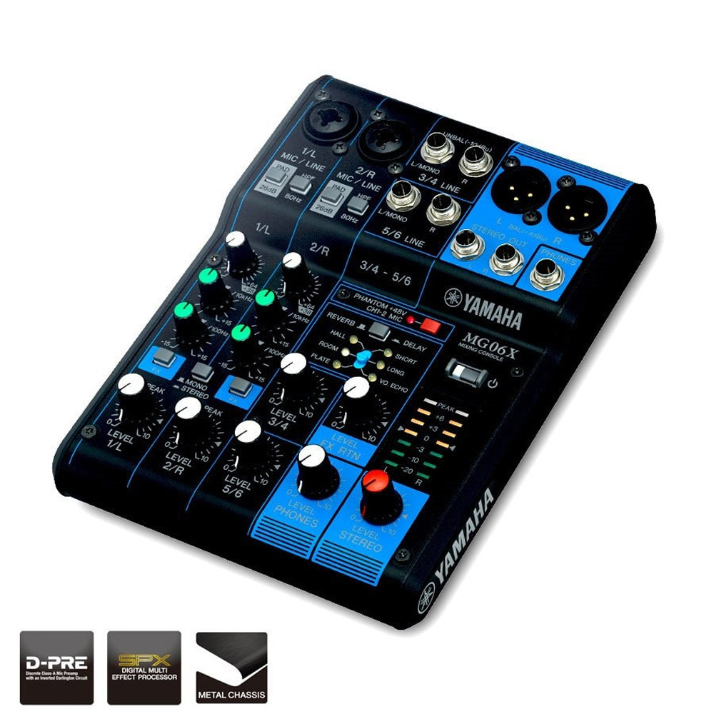 Mesa de Som Analógica MG 06X Yamaha