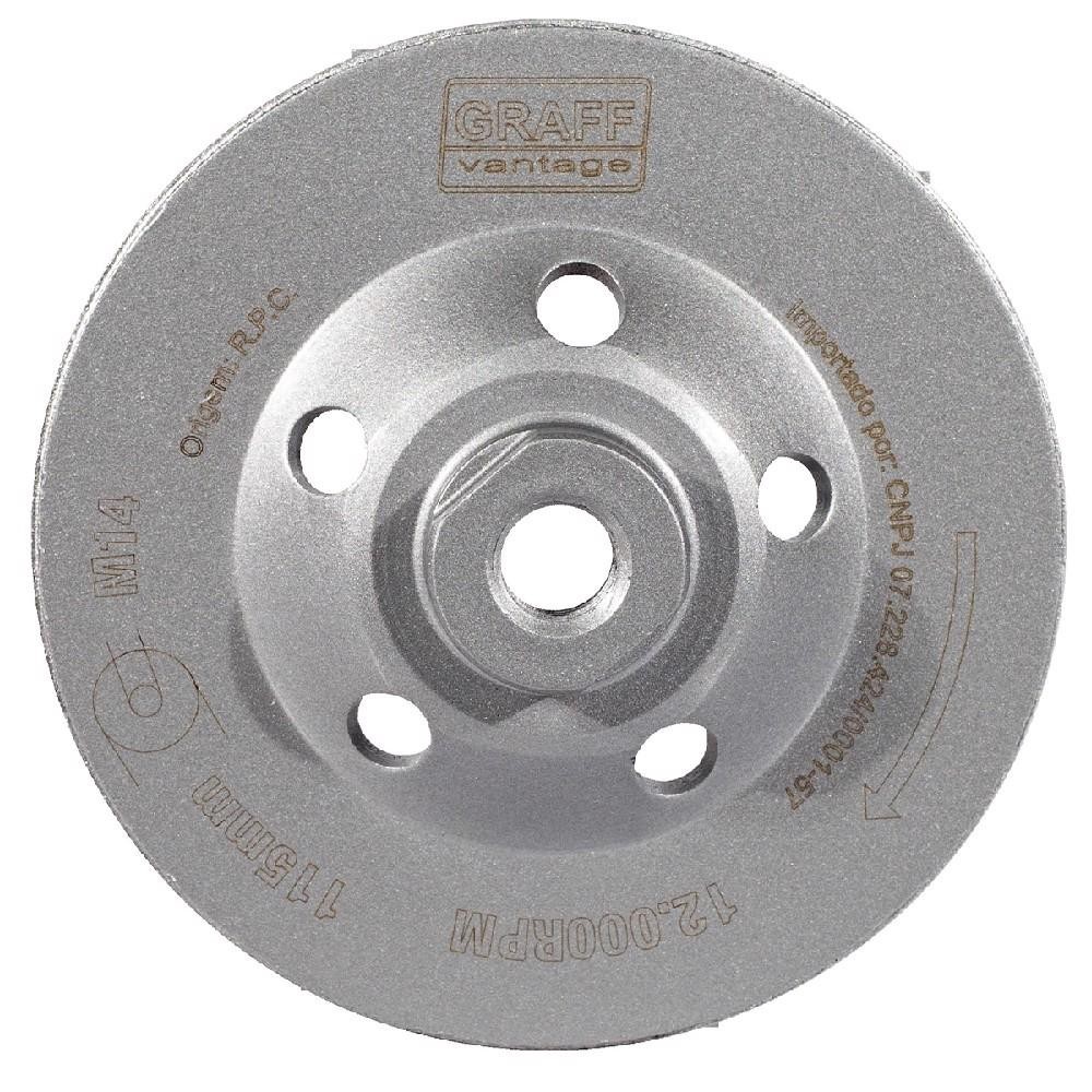Rebolo Diamantado Tipo Prato C/ Rosca 115xm14mm (573,0005) - Graff Vantage