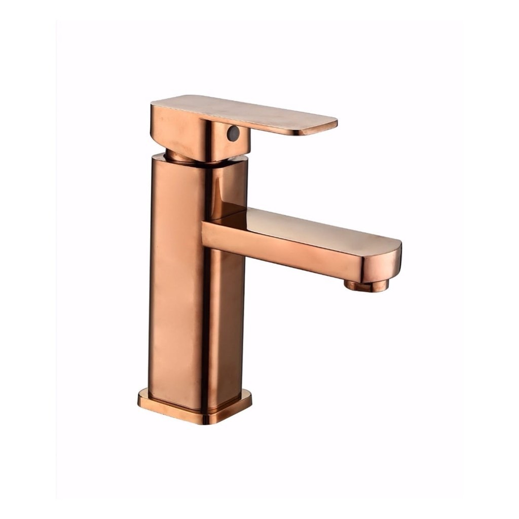 Torneira Monocomando Banheiro Metal Baixa Misturador Rose