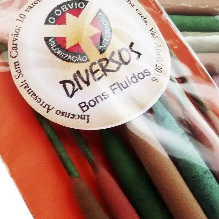 Incenso de vareta Natural "DIVERSOS" - 1 Vareta de cada dos incensos mais vendidos