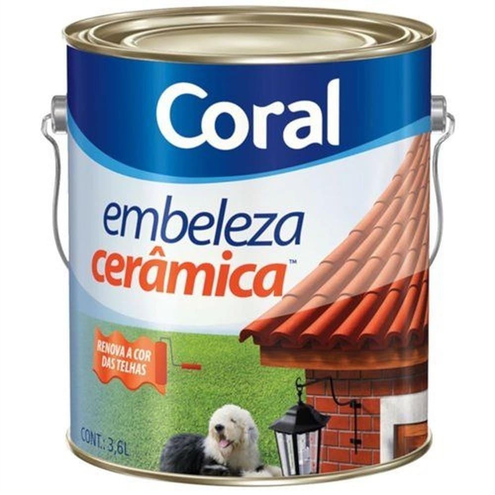 Tinta Acrílica Coral Brilho Embeleza Cerâmica 3,6L