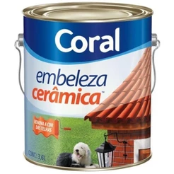 Tinta Acrílica Coral Brilho Embeleza Cerâmica 3,6L