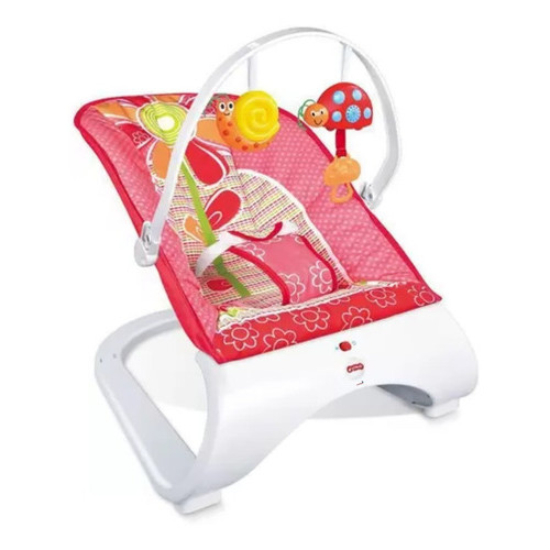 Cadeira de Descanso Para Bebê Vibratória e Musical Acolchoada Rosa Importway