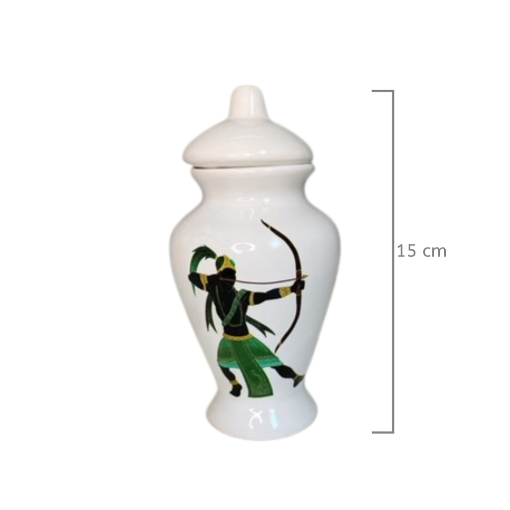 Quartinha Oxossi Cerâmica (Produto Personalizado) 15x8 cm - Umbanda Candomble (PEQUENA)