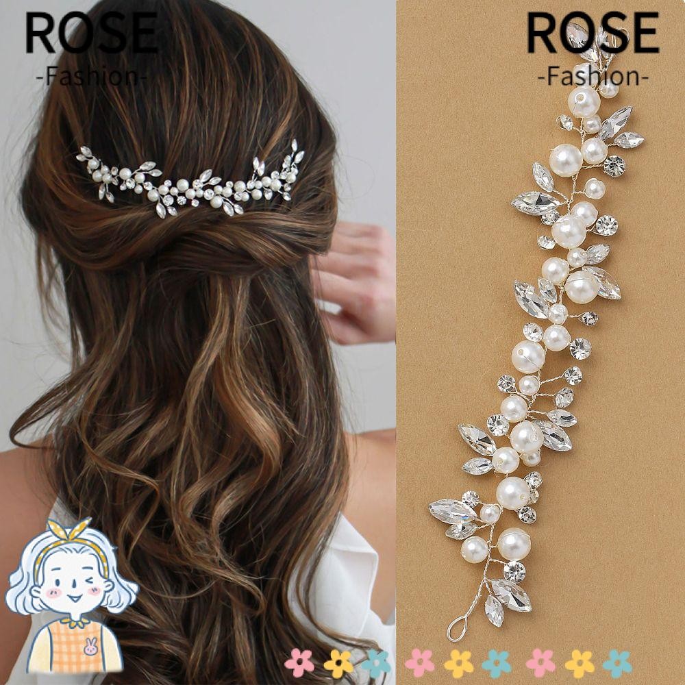 ROSEGOODS Cristal Tiara Strass Meninas Casamento Feito À Mão Grampo De Cabelo De Noiva em Oferta na Shopee