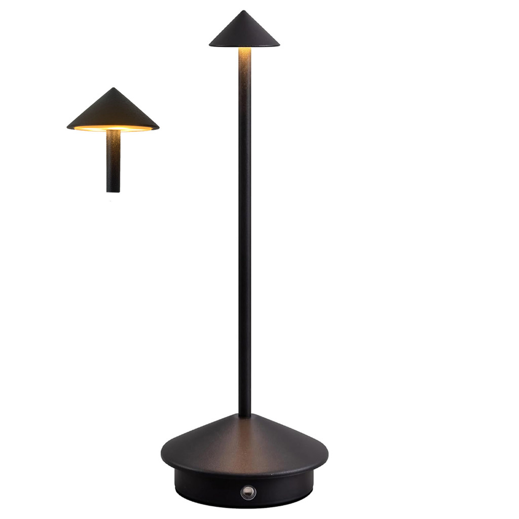 Luminaria de Mesa LED Abajur 3 Tons Controle de Intensidade USB Bateria Recarregavel Touch Estudo Home Office Cabeceira