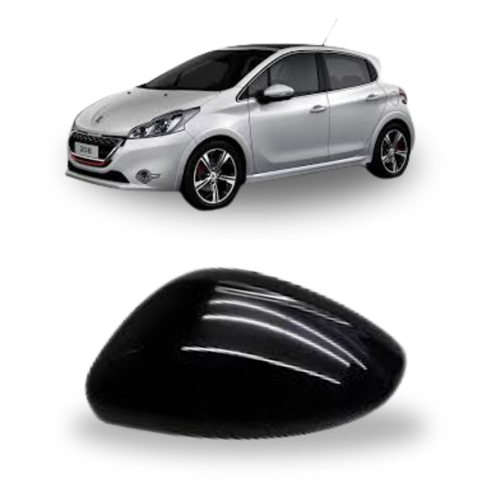 Capa Retrovisor Peugeot 208 2013 14 15 A 2022 Black Piano LE