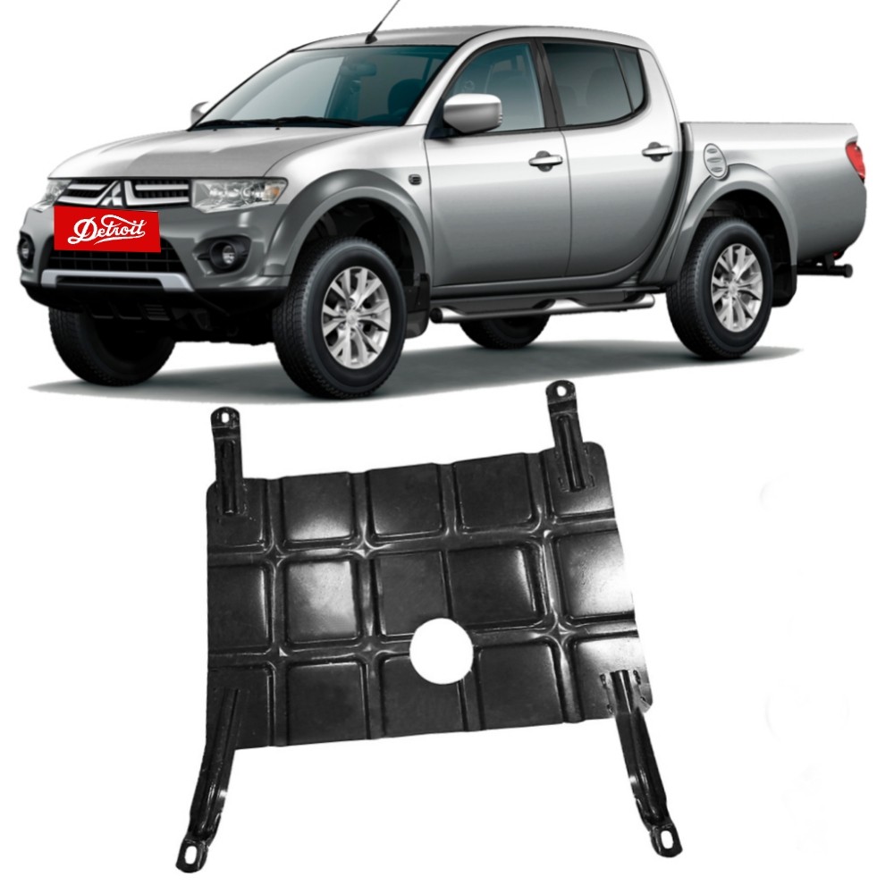 Protetor de Cárter Mitsubishi L200 Triton 2012 a 2016 Atos AT-77000 Peito de Aço 1,5mm