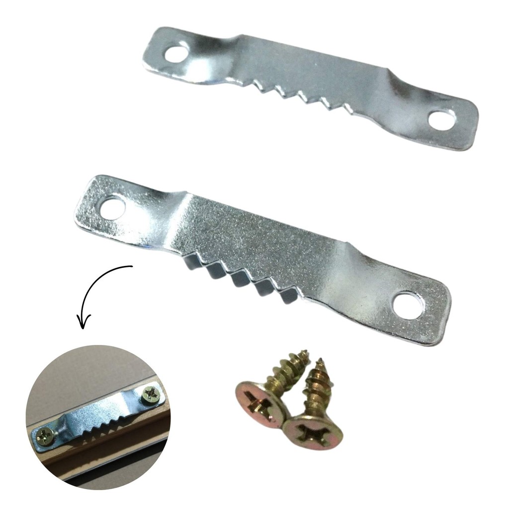Kit c/ 20 Suportes Garras Serrilhado Pendurador para Quadros