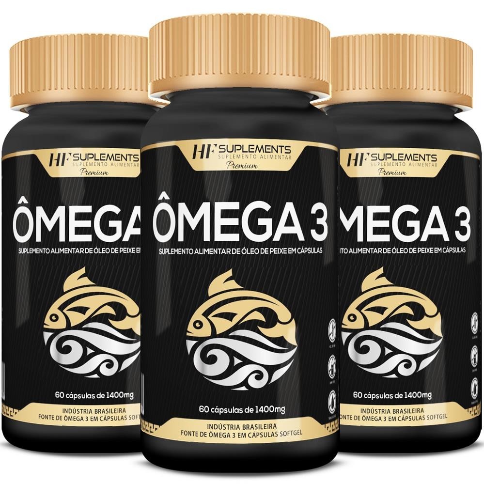 3X ÔMEGA 3 PREMIUM 60CAPS HF SUPLEMENTOS