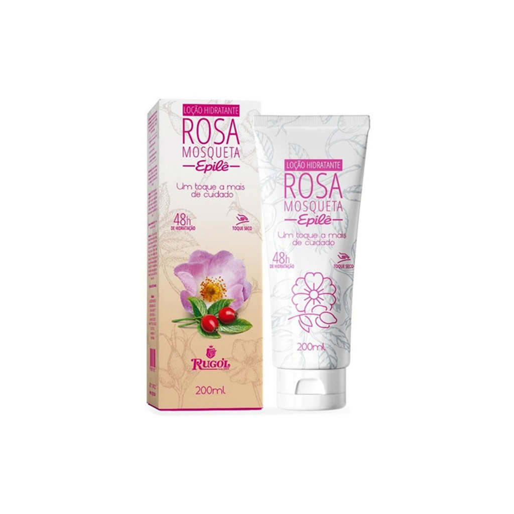 Oleo de Rosa Mosqueta Epilê loção hidratante Toque Seco Rugol 200ml - Beauty