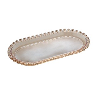 Travessa Oval Lyor Coração de Cristal Âmbar 25cm x 13cm