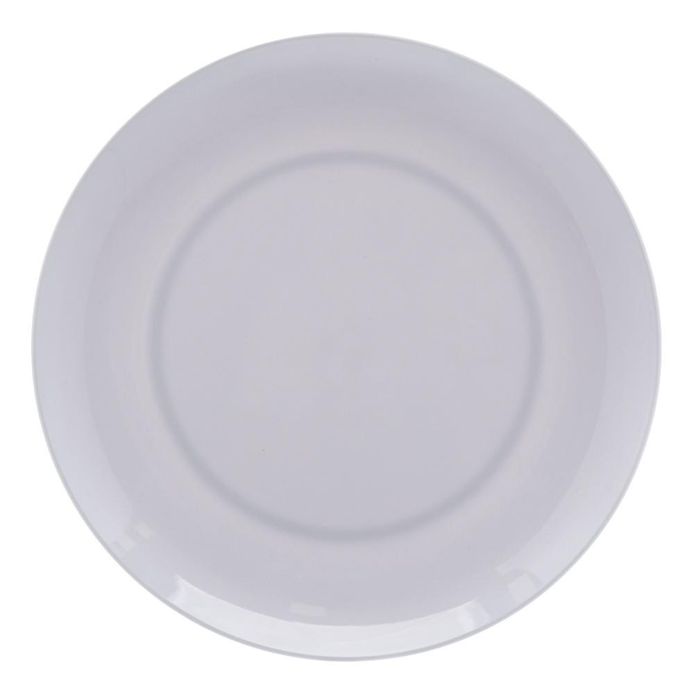 Prato Raso Lyor Milão de Melamina Branco 25,5cm - Home & Living