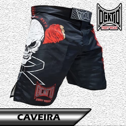 Short Bermuda Mma Muay Thai BJJ Ockto Caveira