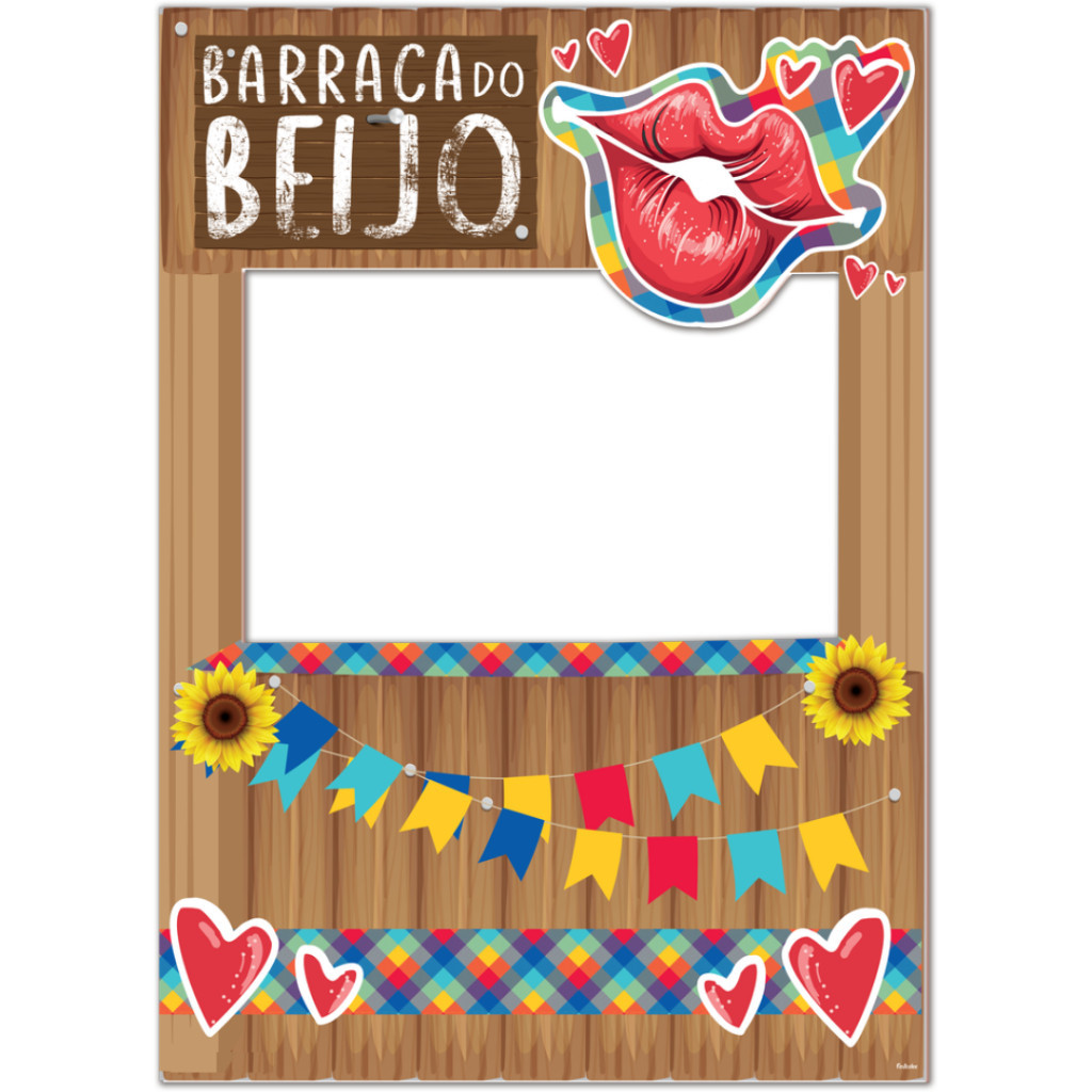 Display MDF de chão -  Barraca do Beijo Vazado para fotos