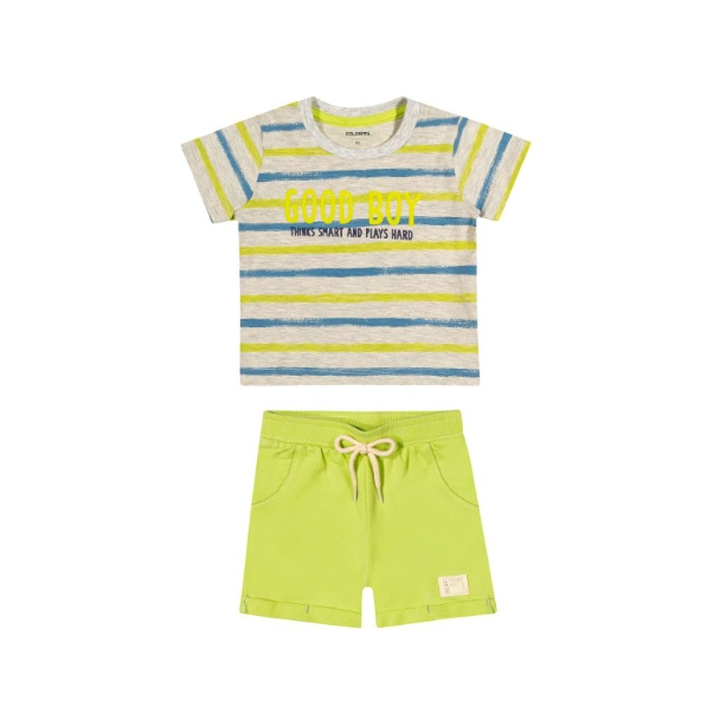 Conjunto Menino Camiseta e Bermuda Good Boy - Colorittá em Oferta na Shopee