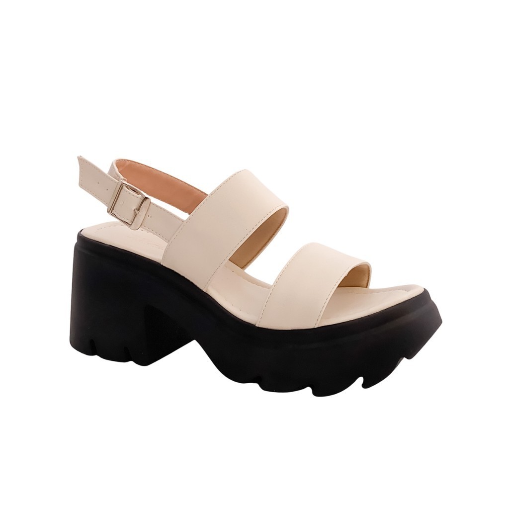 Sandália Feminina Plataforma Sola Macia Salto Tratorada Flatform