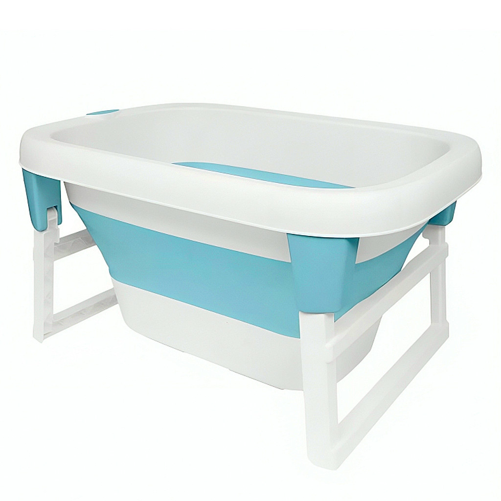 Banheira Para Bebês Dobrável Ofuro Azul 16942 - Buba
