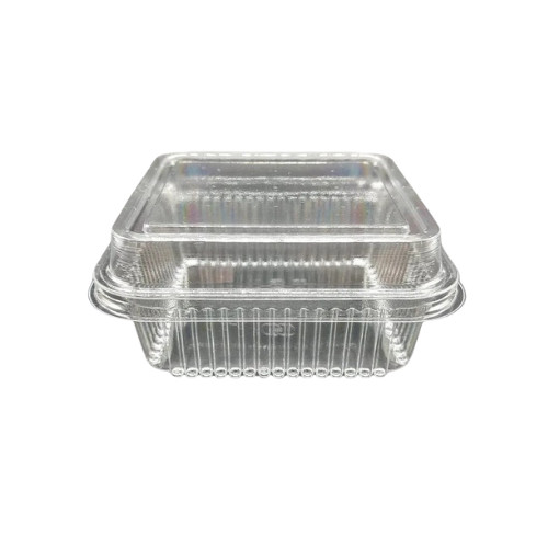 25 Embalagem Quadrada Tampa Articulada Kit 25 UN 300ml  G655 Doces Quindim Pave Bolo 300ml - Galvanotek