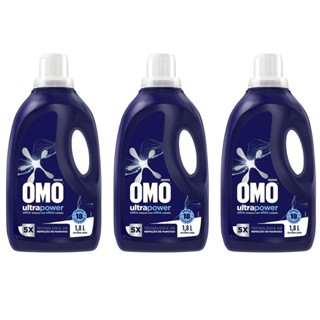 Kit 3 Lava Roupas Líquido Omo Ultra Power 1,8L cada