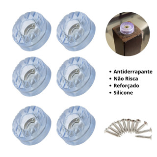 Kit 30 Sapata Pé de Silicone com Arruela Para Móveis 18mm Com Parafuso em Oferta na Shopee