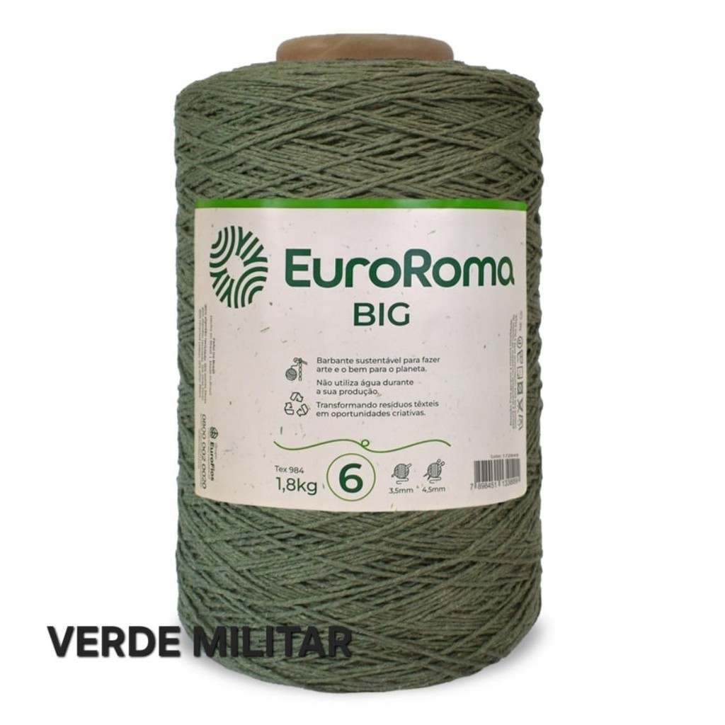 Barbante EuroRoma Verde Militar n°6 - 1.8 Kg 0100