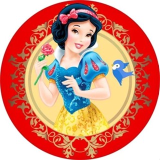 Painel Branca de Neve Redondo 50x50 tecido sublimado com elastico Leia a Descrição!! em Oferta na Shopee