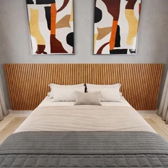 Cabeceira Para Cama Casal e Queen Ripada Quarto Manila