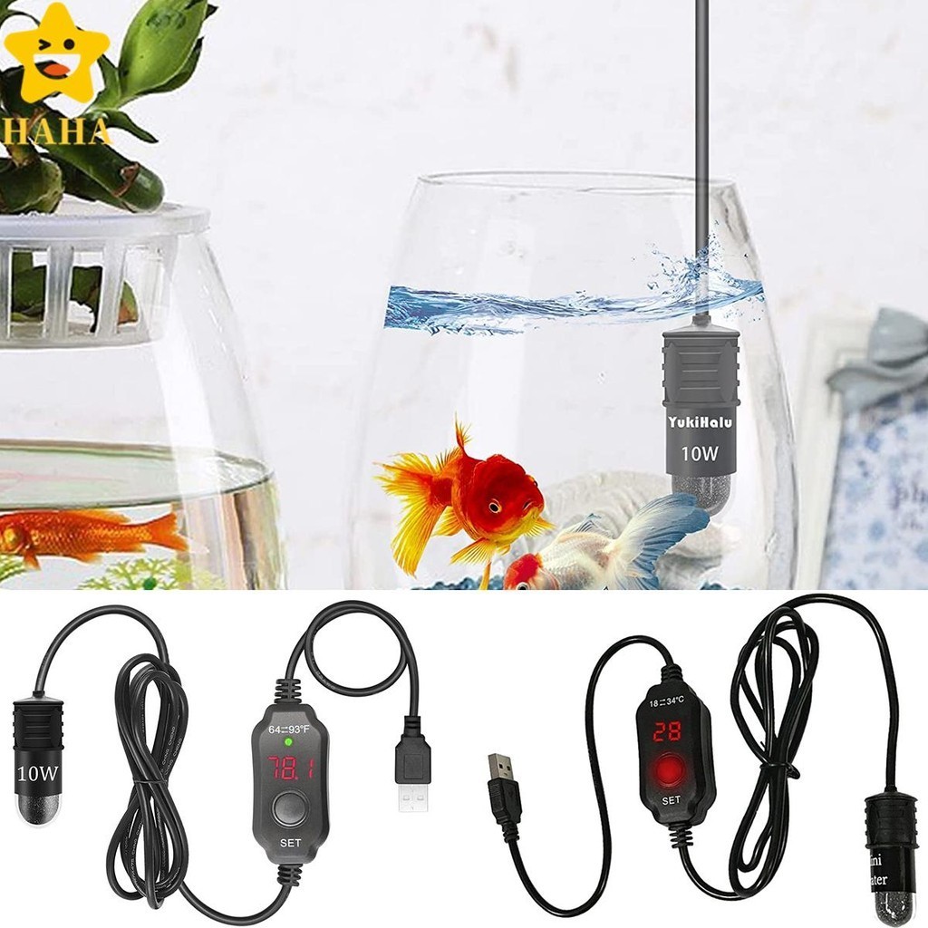 10W Mini Aquecedor De Aquário Tanque De Peixes Com Display Digital Termostato Temperatura Ajustável Shopbc7742