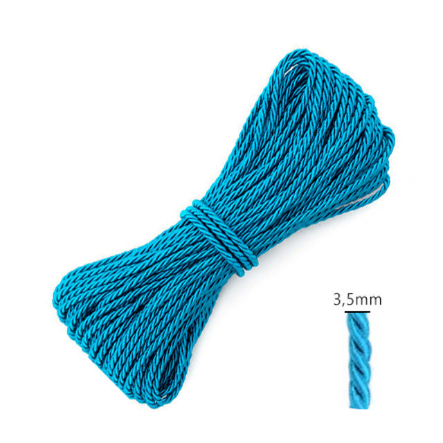 Cordão São José 01/06 - Azul Turquesa 3,5mm / 20 metros