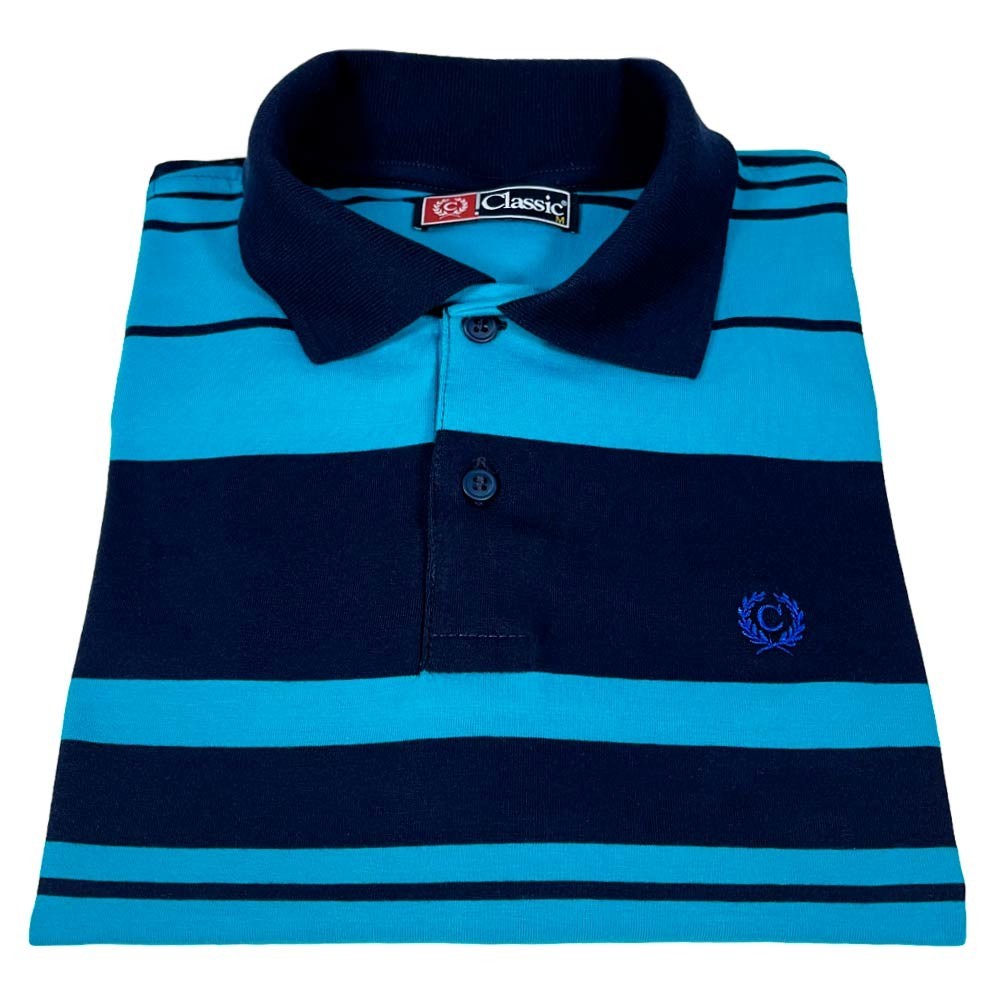 Camiseta Classic Country Gola Polo Azul