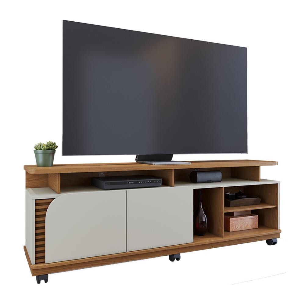 Rack Bancada Jurere Para TV até 75" Polegadas com Rodízios em Oferta na Shopee