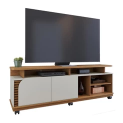 Rack Bancada Jurere Para TV até 75" Polegadas com Rodízios