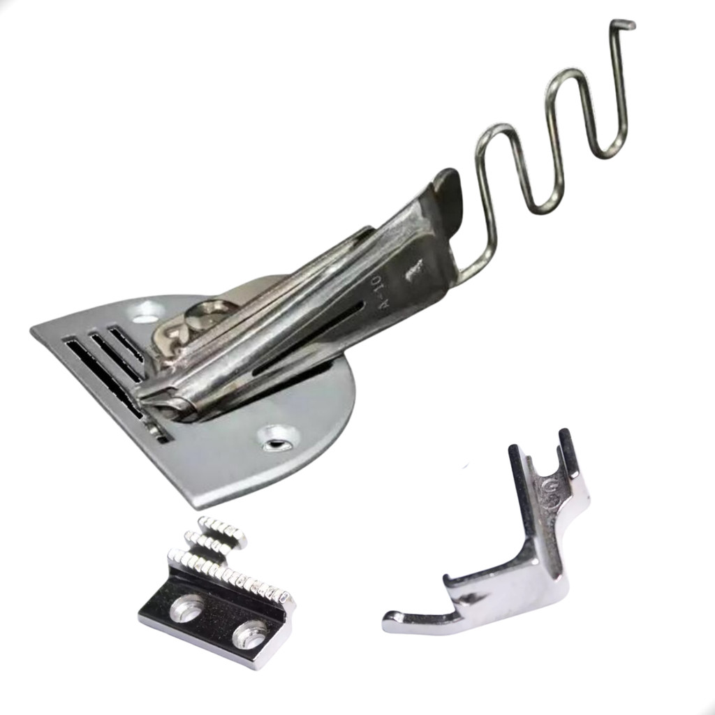 Kit Aparelho Calcador De Viés A10 Máquina De Costura Reta Industrial Completo