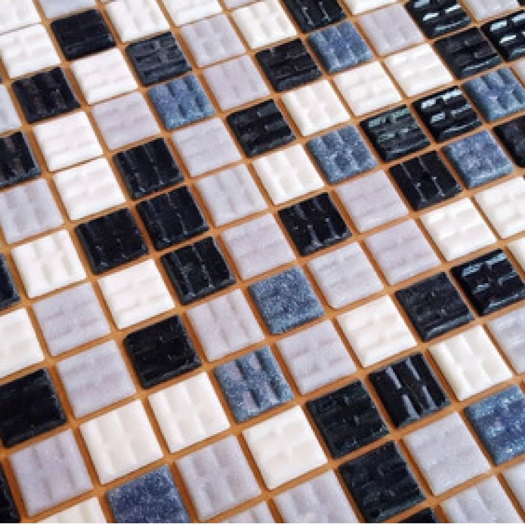 Pastilha De Vidro JATOBÁ VC9056  Batida Branco Azul E Cinza