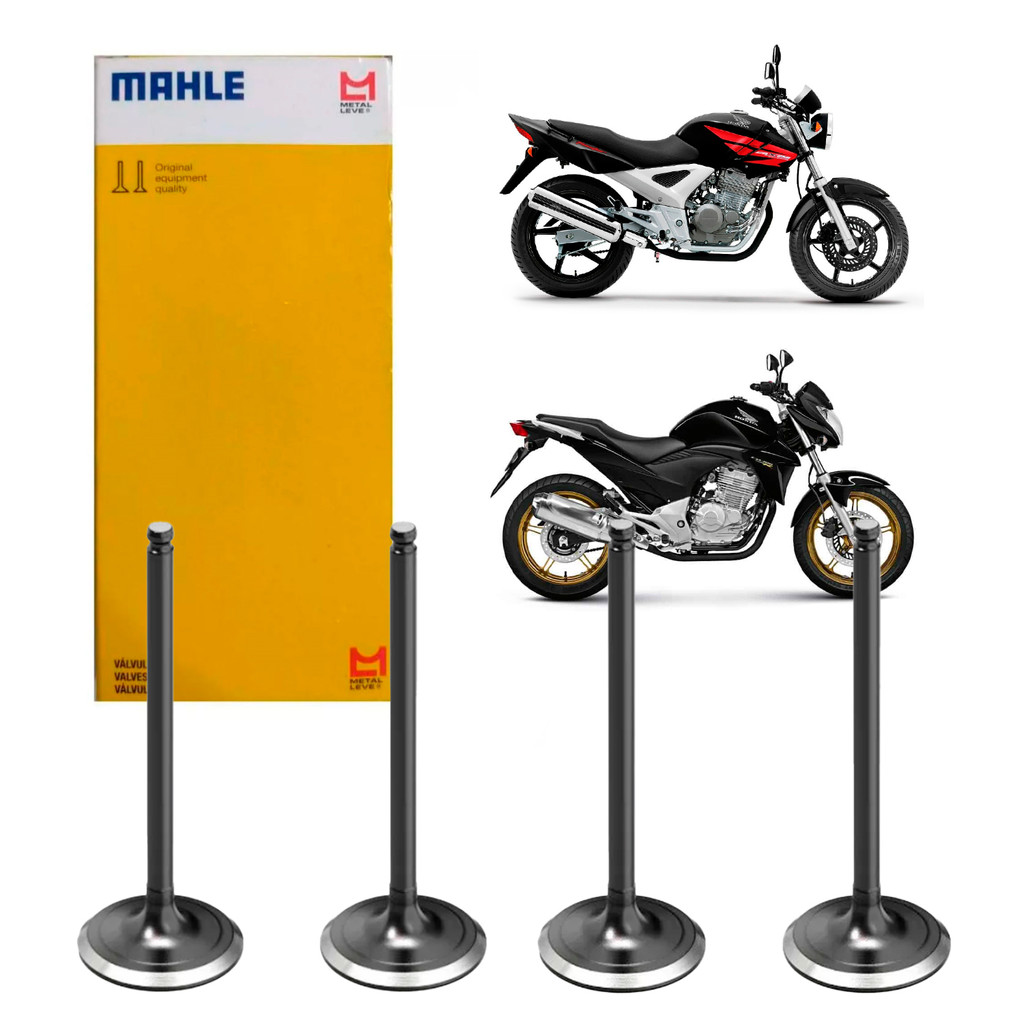 4 Válvulas Admissão Escape Cbx Twister 250 Cb 300 Metal Leve