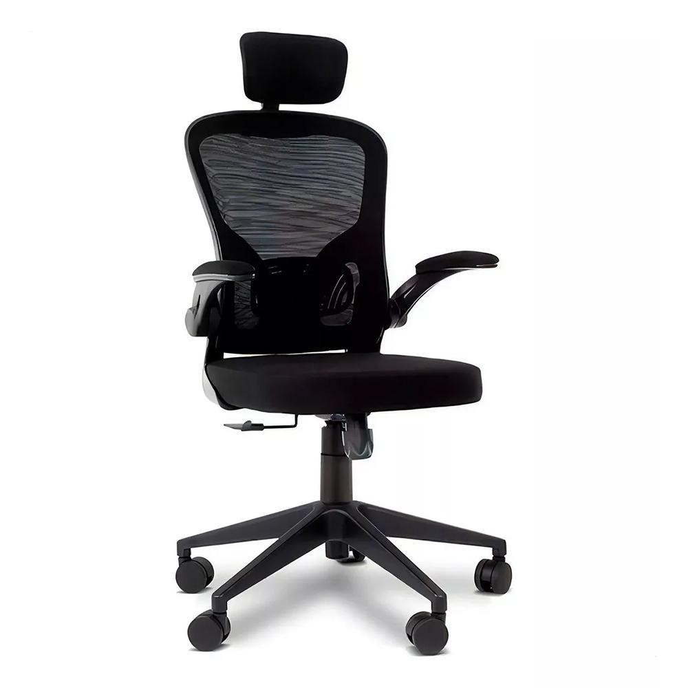Cadeira Presidente Escritório Giratória Apoio de Cabeça Fox Office Preta - 46A em Oferta na Shopee