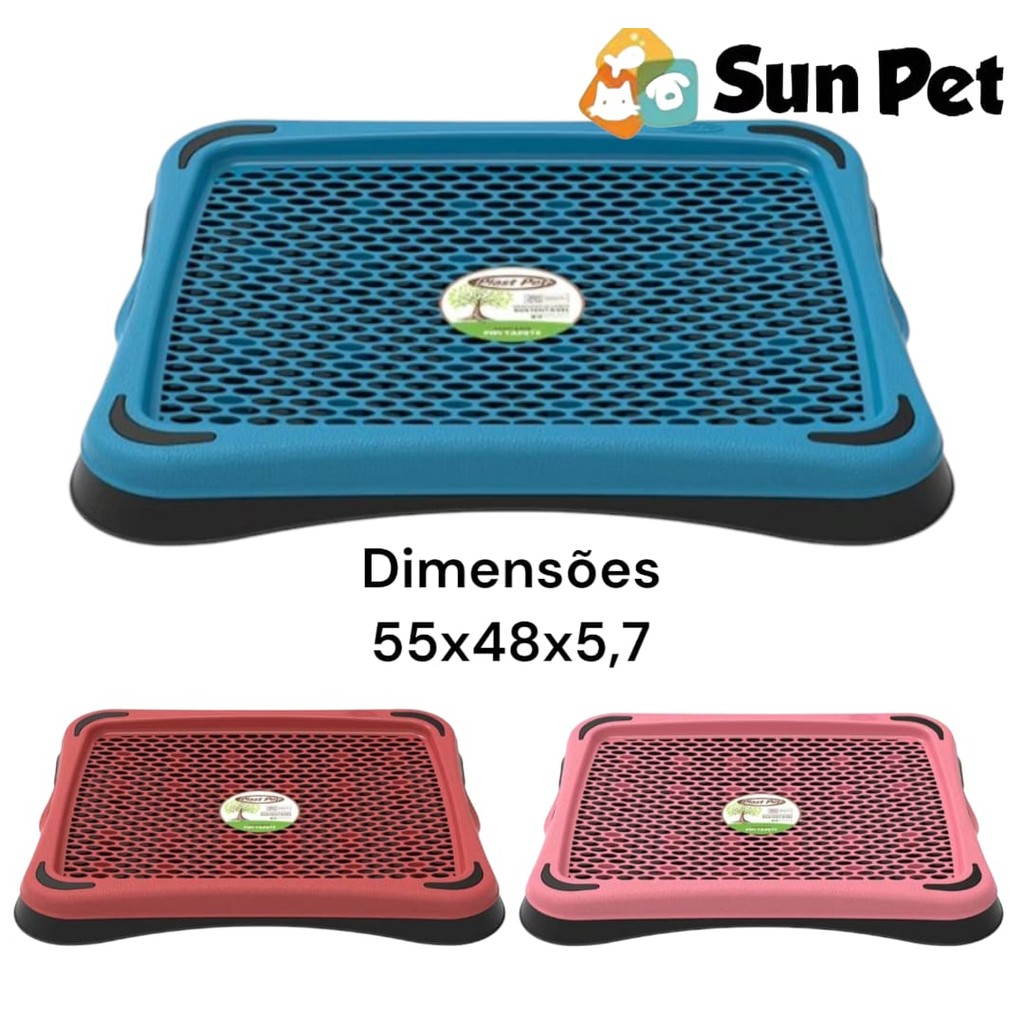 Sanitário Higiênico Eco Sustentável PIPI TAPETE para Cães Plast Pet Cores Escolha