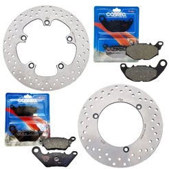 Kit Discos de Freio Xmax 250 + Pastilhas Cobreq Racing (Semimetálica)