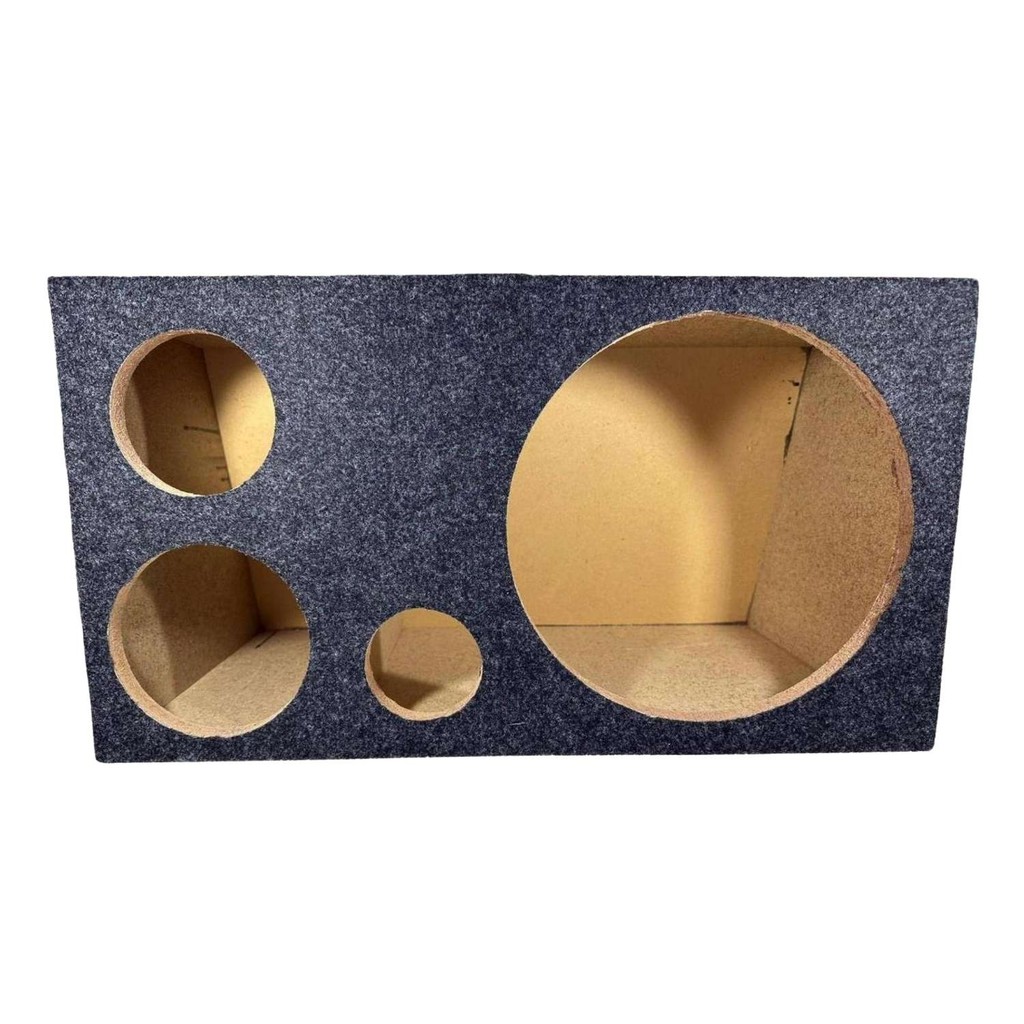 Caixa Madeira Trio 1X12 Carpete Grafite Duto 3 Polegadas