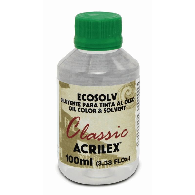 ECOSOLV DILUENTE PARA TINTA A ÓLEO OIL COLORS CLASSIC E SOLVENTE 100ML - ACRILEX