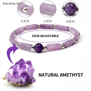 kainy Natural Ametista Pulseira De Emagrecimento Energia Para Mulheres Alívio Da Fadiga Yoga BR