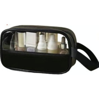 ASAYONG Luxo Couro Travesseiro Maquiagem Bolsa Ins Dupla Camada PU Mulheres Portátil Impermeável em Oferta na Shopee